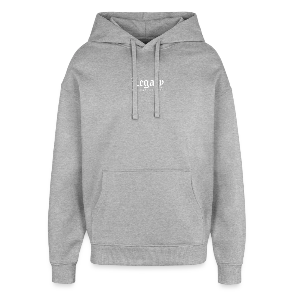 Hoodie - Basic One (white) - Grau meliert