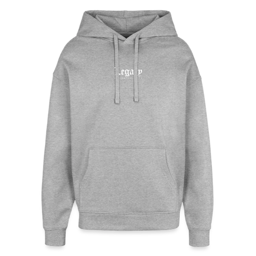 Hoodie - Basic One (white) - Grau meliert