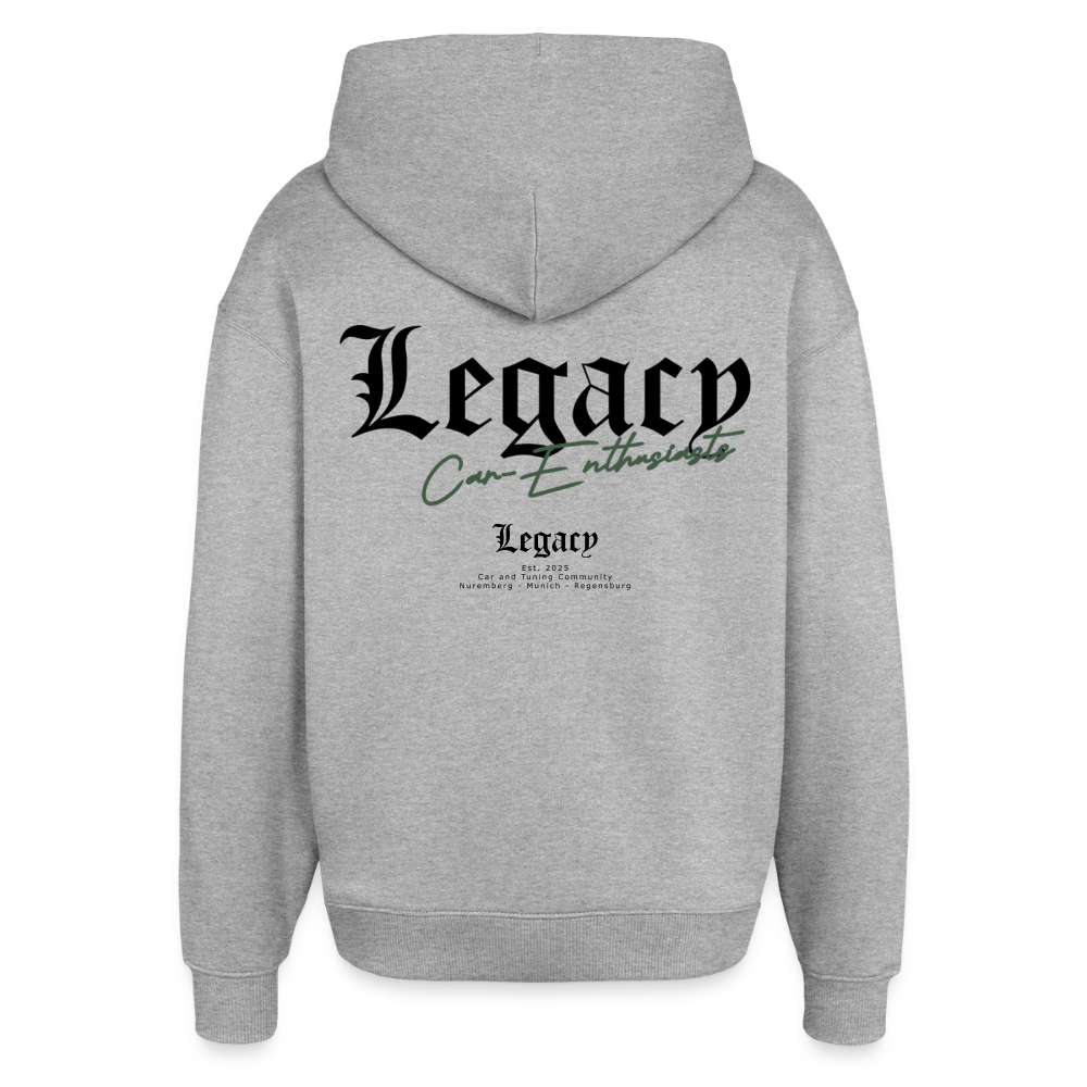 Hoodie - Basic One (black) - Grau meliert