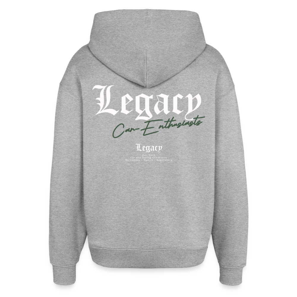 Hoodie - Basic One (white) - Grau meliert