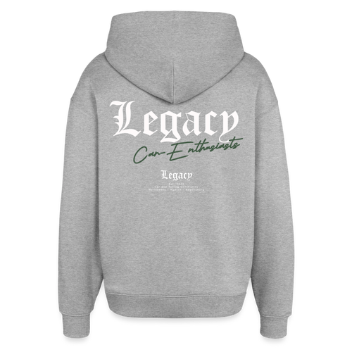 Hoodie - Basic One (white) - Grau meliert